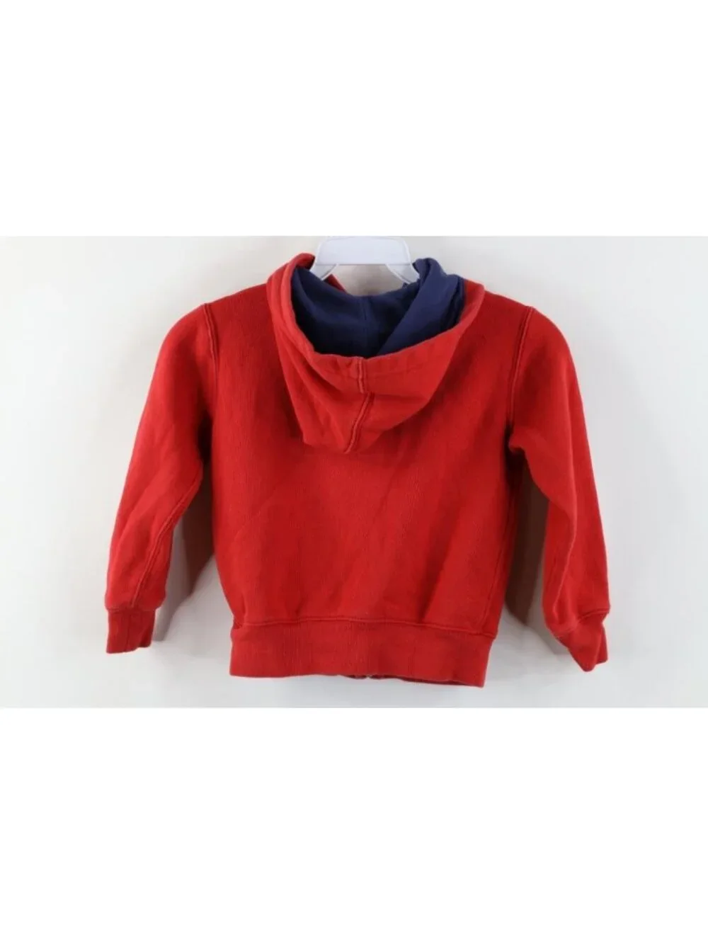 Vintage Ralph Lauren Boys Girls Toddler 4 4T Full Zip Hoodie Sweatshirt Red